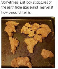 一张被识成"地球"的鸡块拼图
