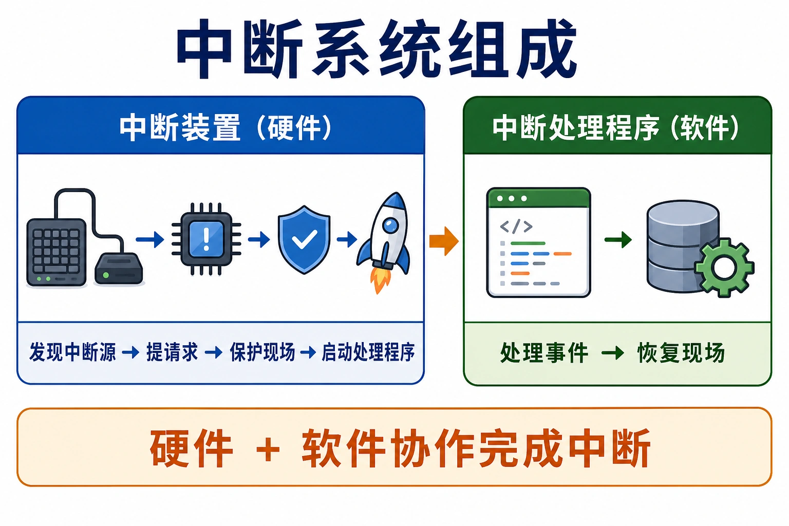 知识点插图：中断系统组成（slide 25）