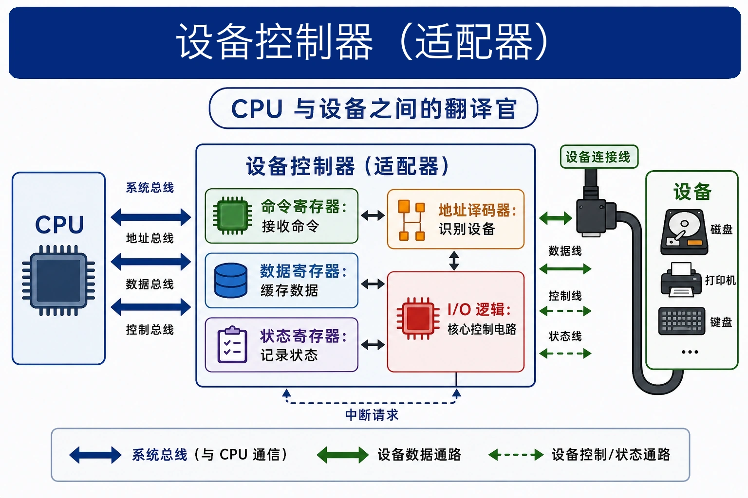 知识点插图：5.1.4 设备控制器（适配器）