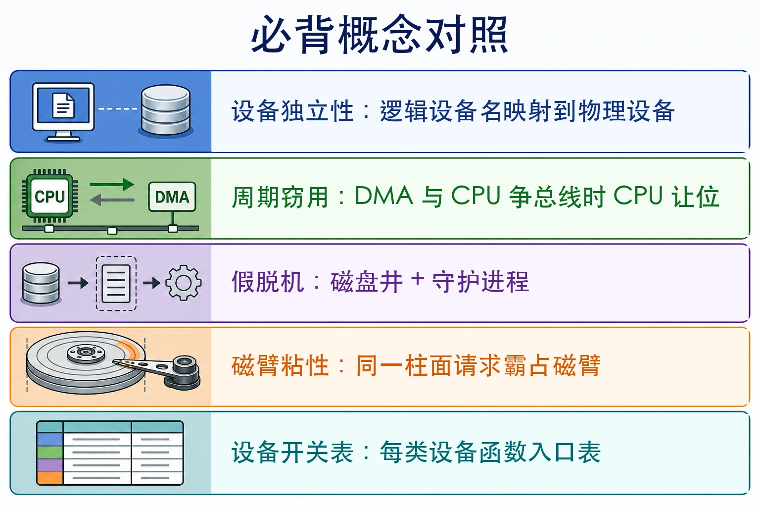 知识点插图：必背概念对照