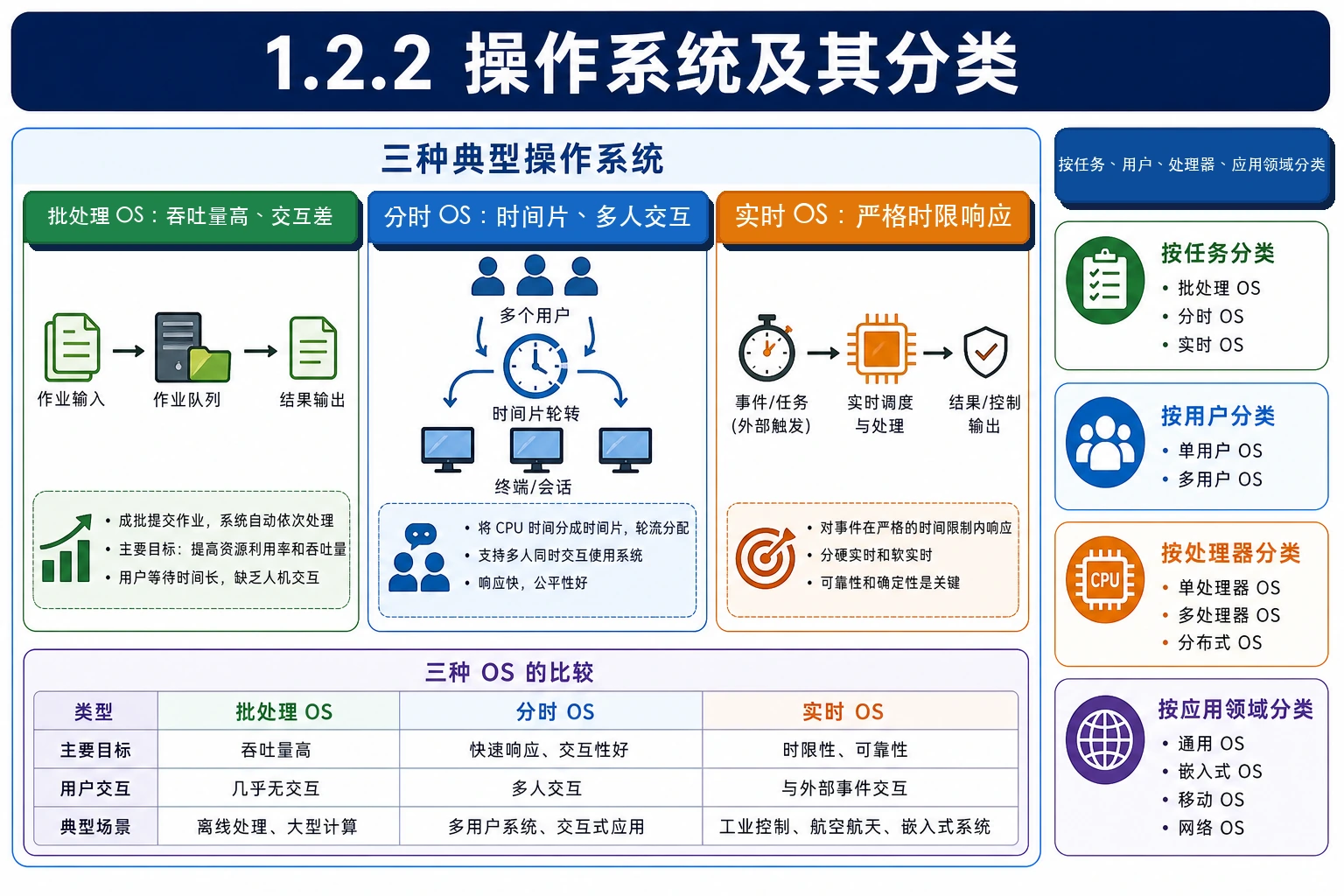 知识点插图：1.2.2 操作系统及其分类